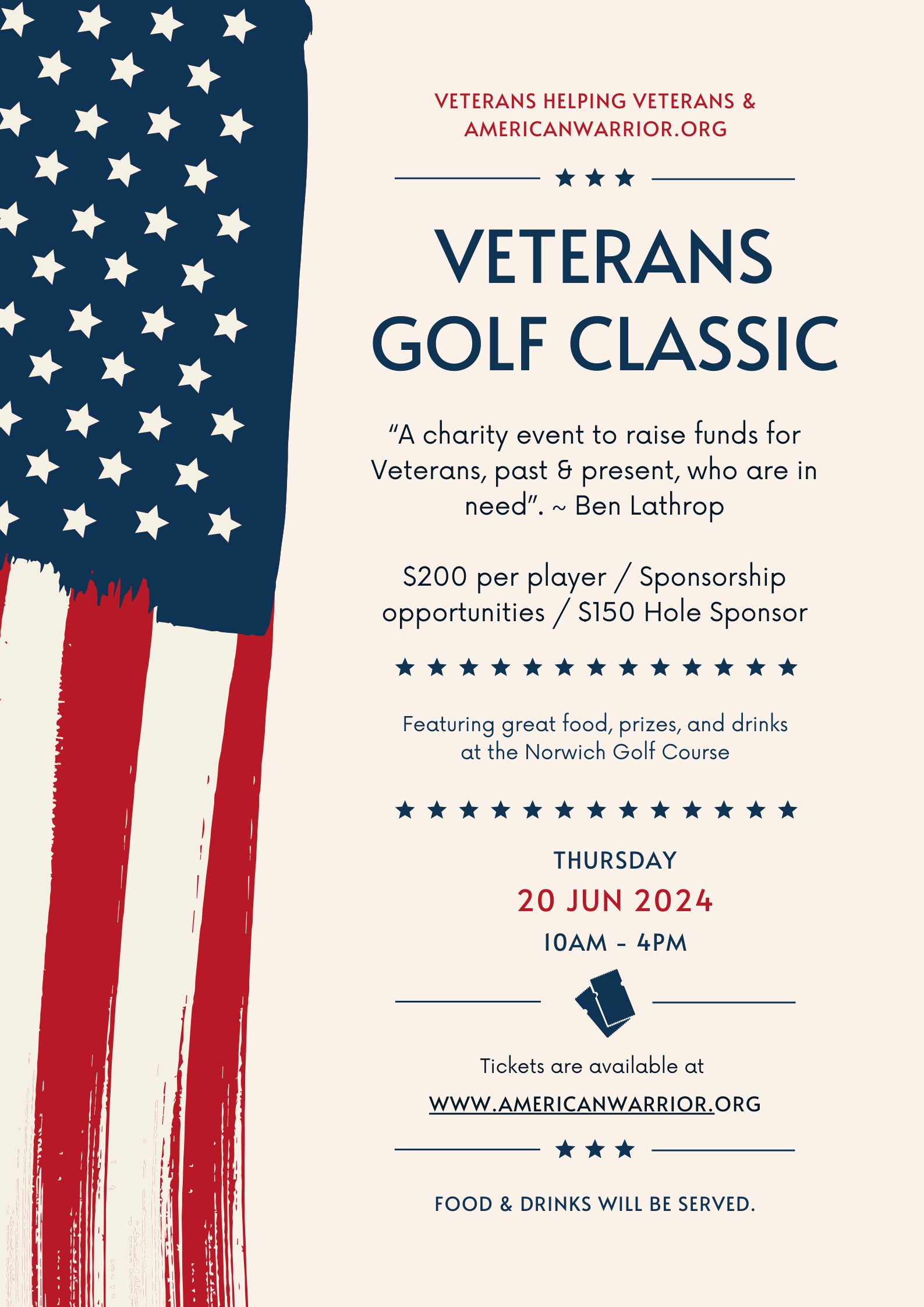 Veterans Helping Veterans Golf Classic AmericanWarrior